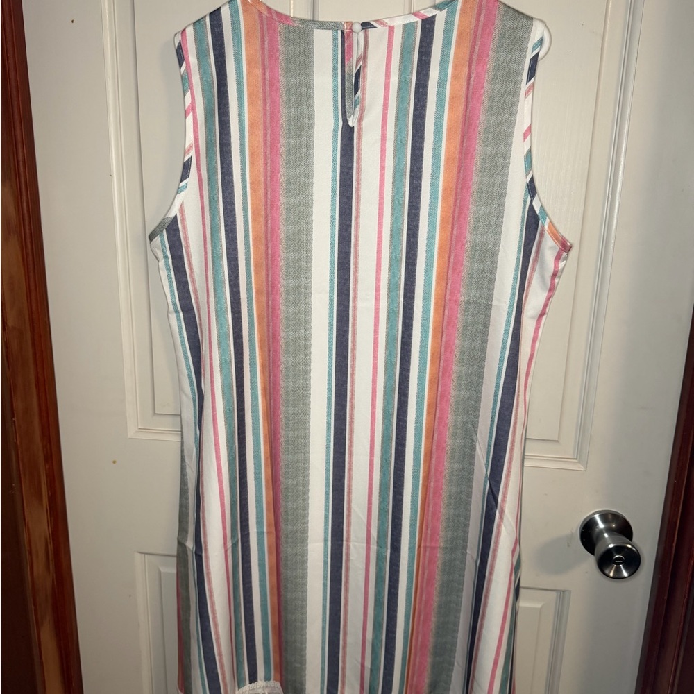 Vibrant‎ Striped Sleeveless Dress - Picture 2 of 5